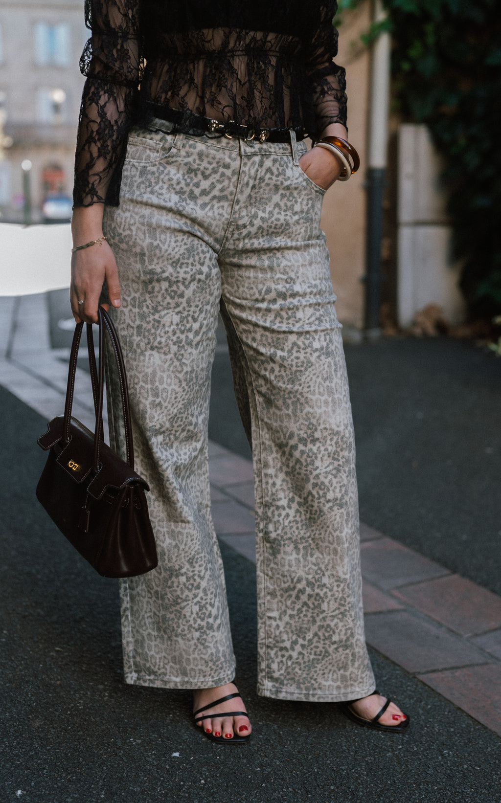 Féline - Pantalon mom léopard