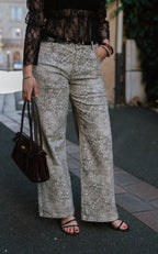 Féline - Pantalon mom léopard