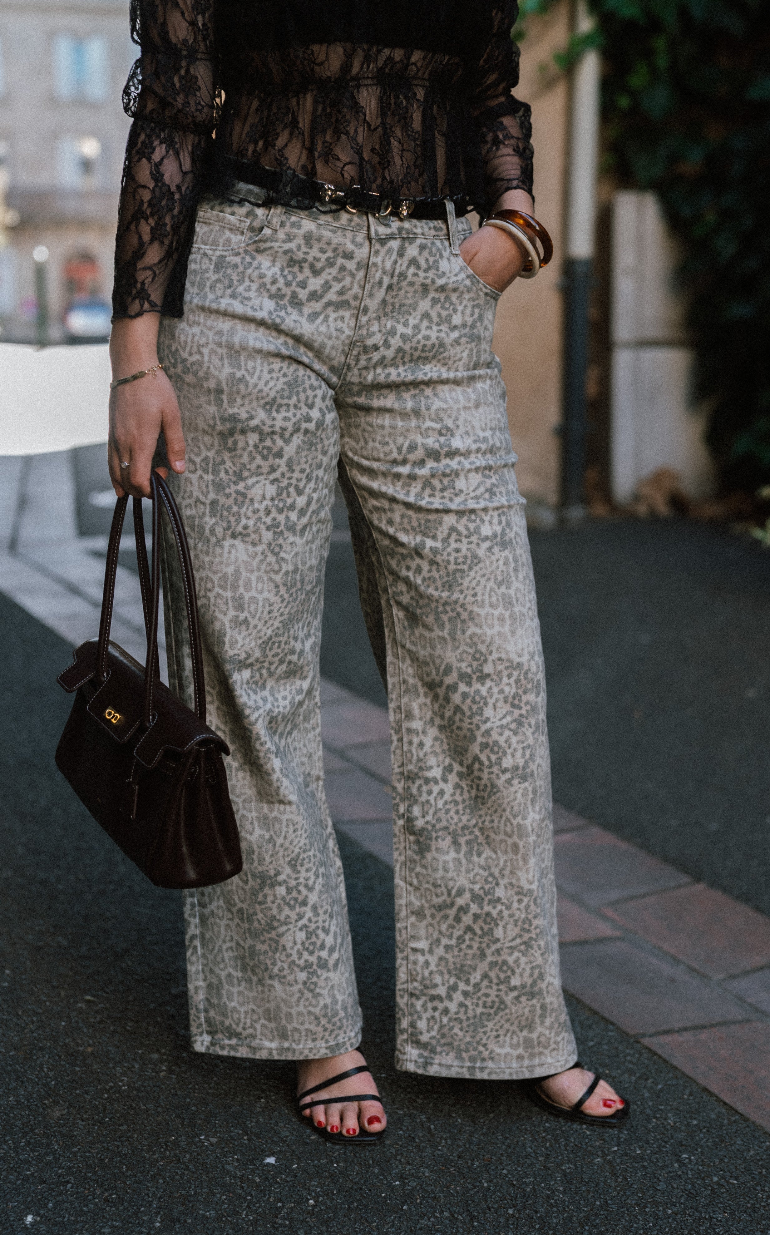 Féline - Pantalon mom léopard