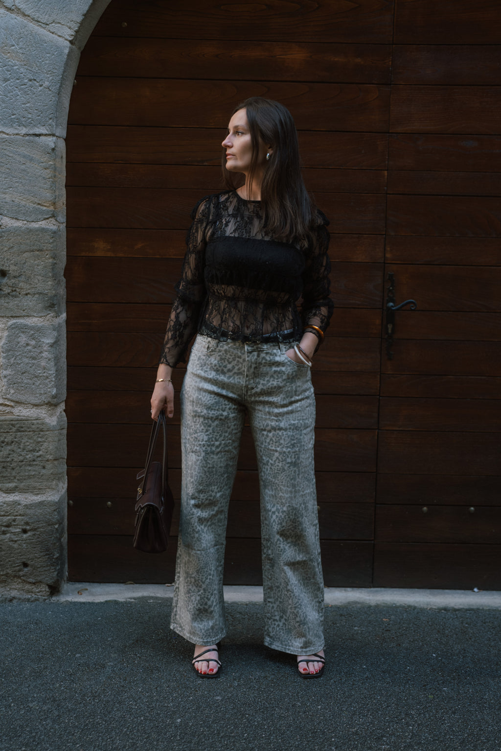 Féline - Pantalon mom léopard