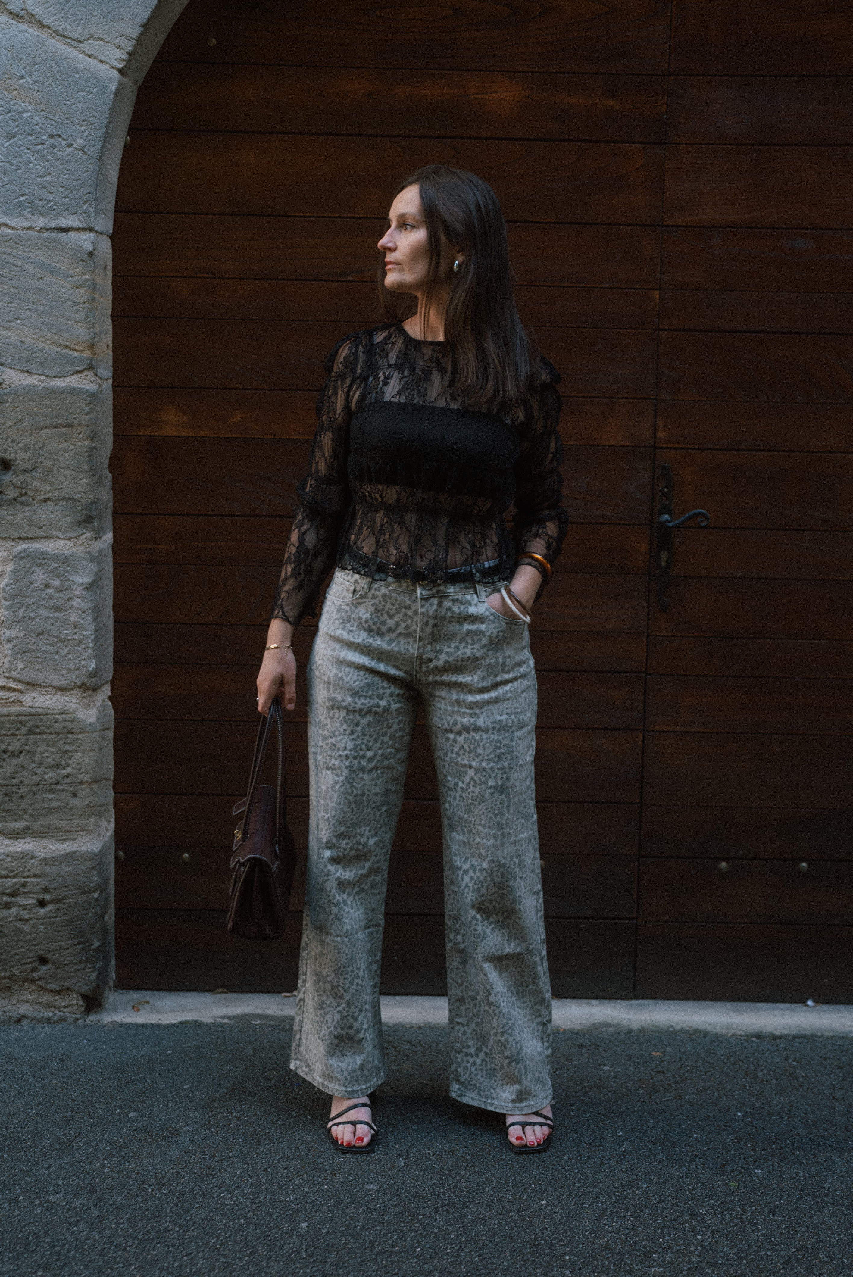 Féline - Pantalon mom léopard