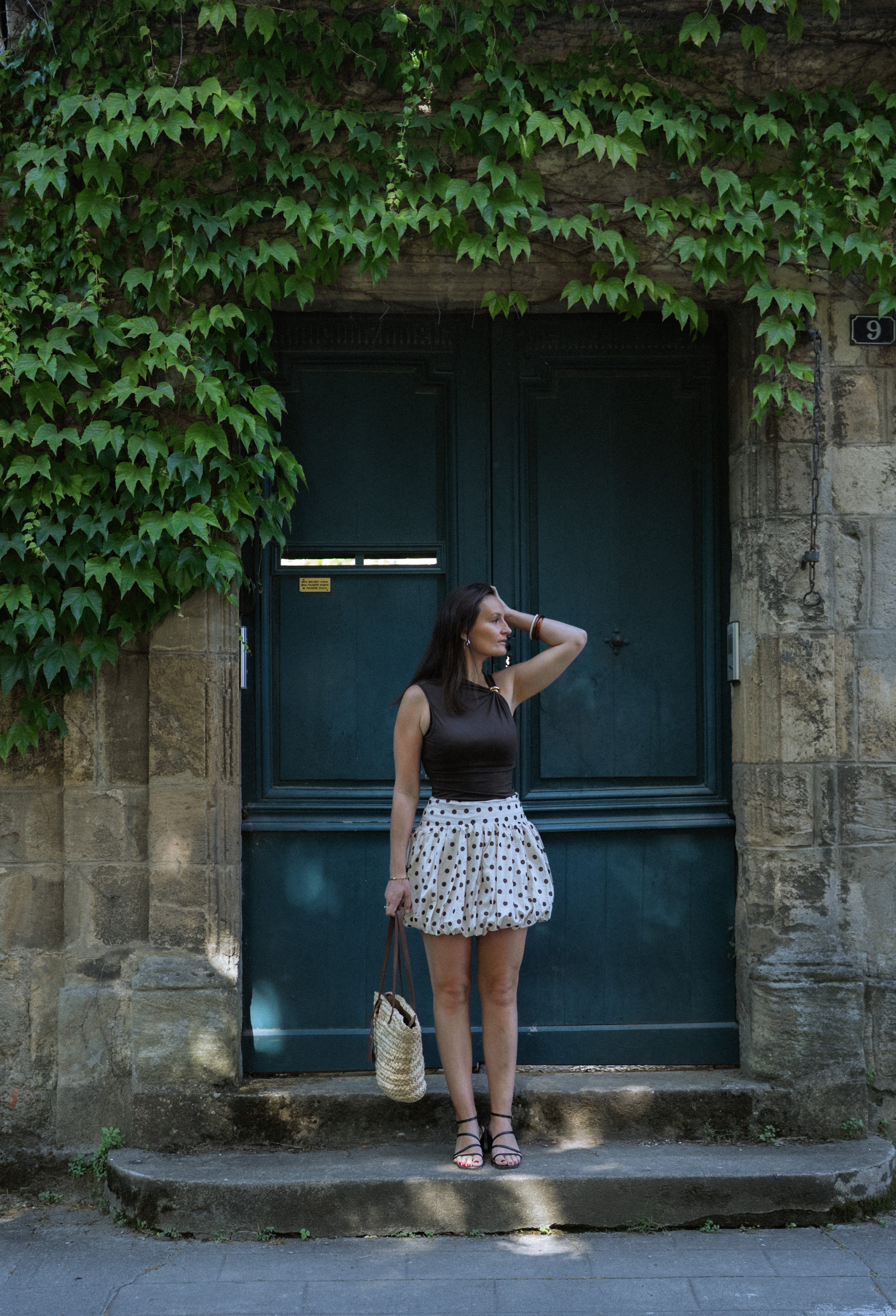 Victoire - Jupe ballon à pois