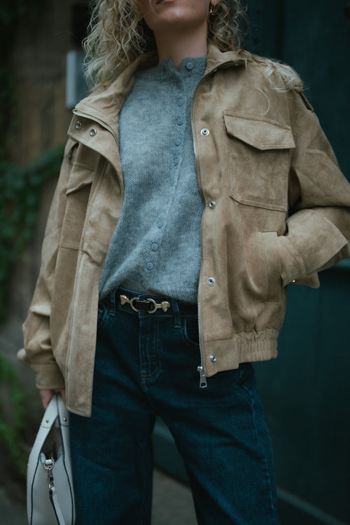 Alya - Veste effet daim