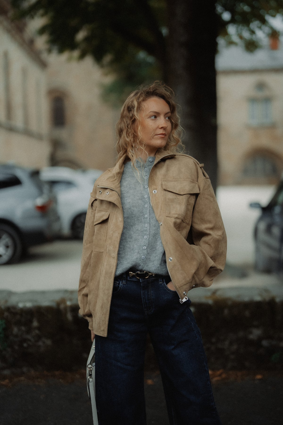 Alya - Veste effet daim